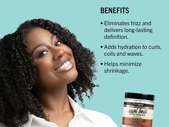 Aunt Jackies Coconut Creme Recipes Curl Boss Coconut Curling Hair Gel 426g - USA - 034285686154