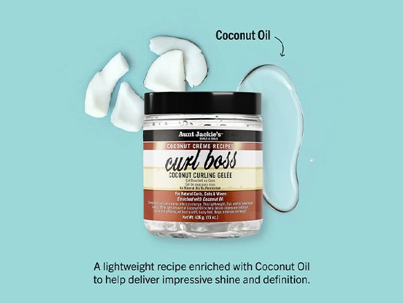 Aunt Jackies Coconut Creme Recipes Curl Boss Coconut Curling Hair Gel 426g - USA - 034285686154