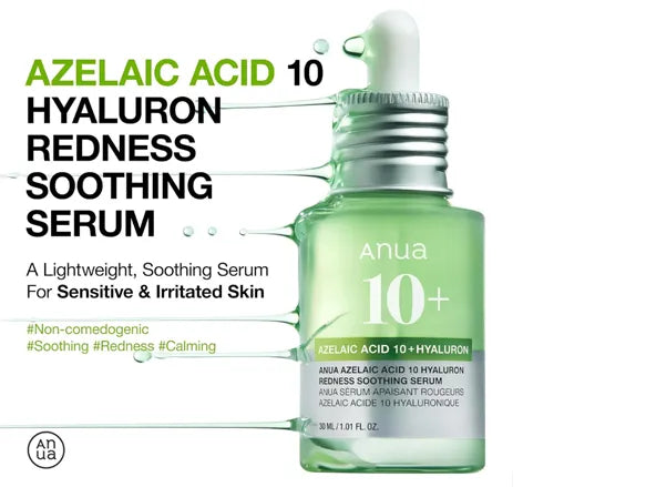 Anua Azelaic Acid 10+ Hyaluron Redness Soothing Serum 30ml - Korea - 8809640737190