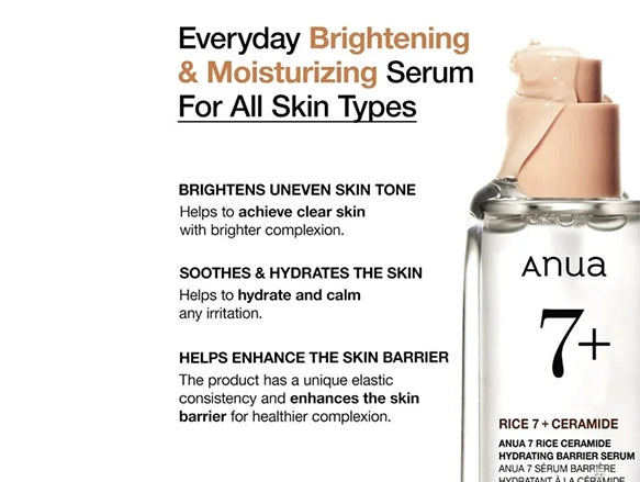 Anua 7 Rice Ceramide Hydrating Barrier Serum 50ml - KOREA in Sri Lanka