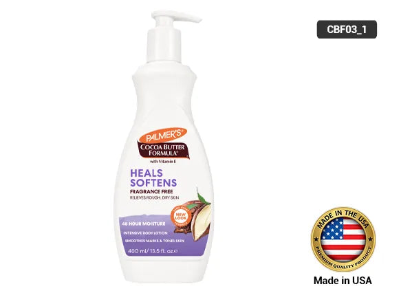 Palmers Cocoa Butter Formula Heals Softens Fragrance Free Body Lotion with Vitamin E 400ml
