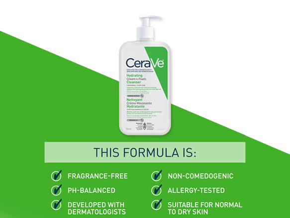 Cerave Hydrating Cream-to-Foam Cleanser 355ml in Sri Lanka