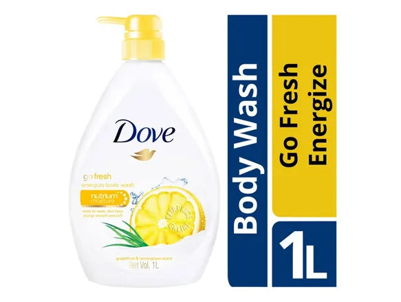Dove Go Fresh Energize Body Wash with Grapefruit & Lemongrass Scent 1L