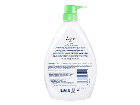 Dove Go Fresh Touch Body Wash with Cucumber & Green Tea Scent 1L