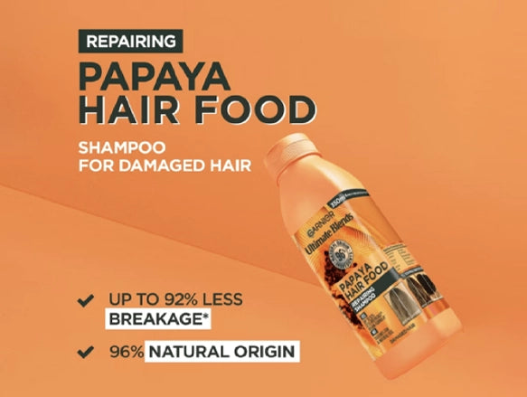 Garnier Ultimate Blends Repairing Papaya Hair Food Shampoo 350ml in Sri Lanka
