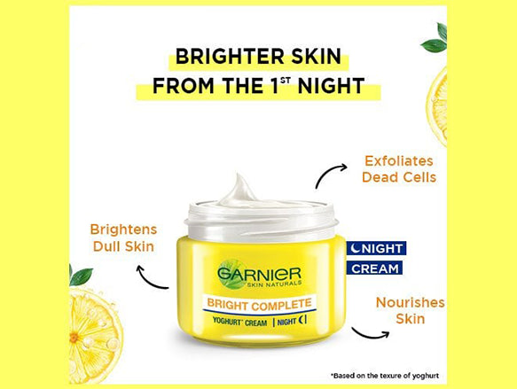 Buy Original GARNIER Bright Complete Vitamin C Night Cream 50ml in Sri Lanka