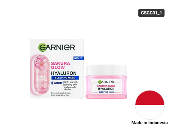 Garnier Sakura Glow Hyaluron Night Sleeping Mask 50ml - INDONESIA - 8992304046964 in Sri Lanka