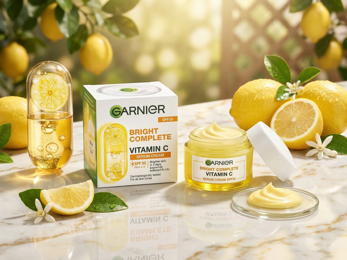 Buy Original Garnier Bright Complete Vitamin C Serum Cream SPF30 50ml in Sri Lanka