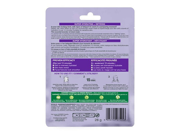 Garnier Moisture Bomb Sheet Mask for Tired-Looking Skin 28g - CANADA in Sri Lanka