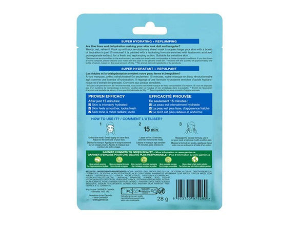 Garnier Moisture Bomb Sheet Mask for Dehydrated Skin 28g - CANADA in Sri Lanka