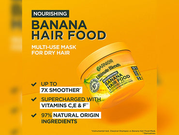 Garnier Ultimate Blends Banana 3 in 1 Hair Mask 390ml - GERMANY in Sri Lanka