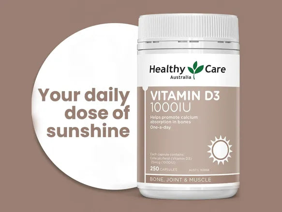 Healthy Care Vitamin D3 1000IU 250 Capsules in Sri Lanka