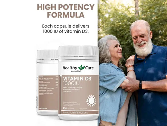 Healthy Care Vitamin D3 1000IU 250 Capsules in Sri Lanka