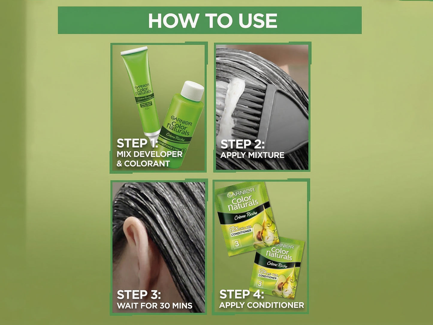 Garnier Natural Black Hair Color 70ml + 60g in Sri Lanka
