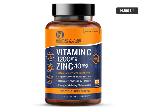 Howard & James Vitamin C 1200mg Zinc 40mg - 120 Vegan Capsules in Sri Lanka