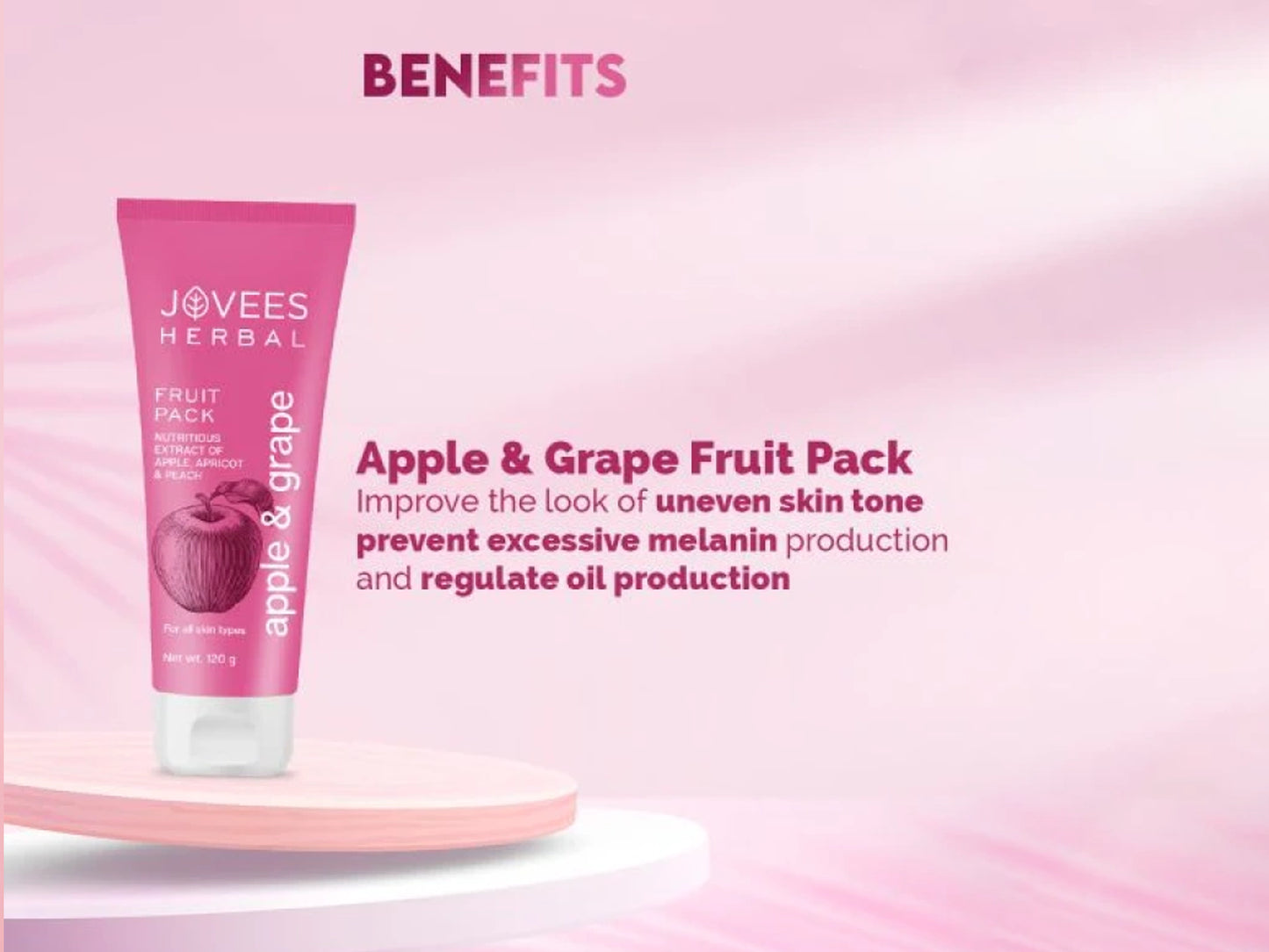 Jovees Herbal Apple and Grape Fruit Pack 120g in Sri Lanka