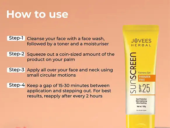 Jovees Herbal Sunscreen Fairness Gel SPF 25 50g