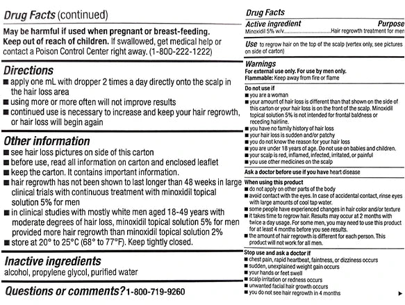 Kirkland Minoxidil 5% Extra Strength Hair Regrowth Treatment for Men in Sri Lanka