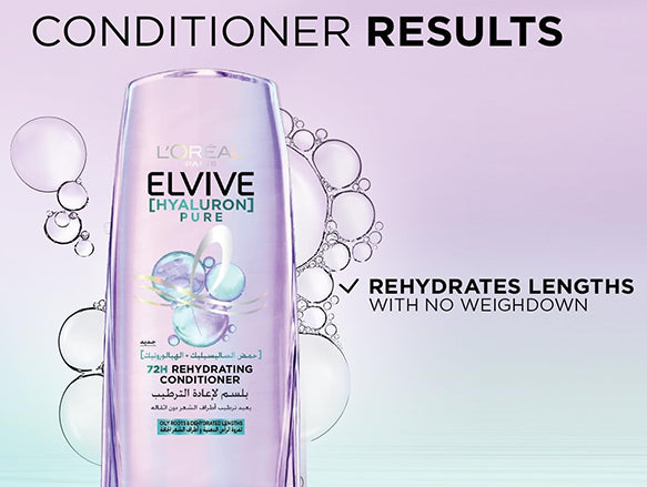 Loreal Elvive Hyaluron Pure 72H Rehydrating Conditioner 360ml