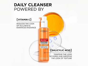Loreal Revitalift Brightening Illuminateur Cleanser with Vitamin C + Salicylic Acid 150ml - CANADA - 3600524179779 in Sri Lanka