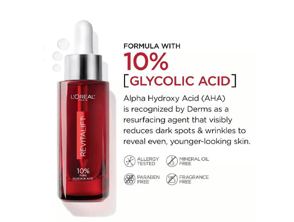 Loreal Revitalift Derm Intensives 10% Glycolic Acid Resurfacing Serum 30ml - CANADA in Sri Lanka