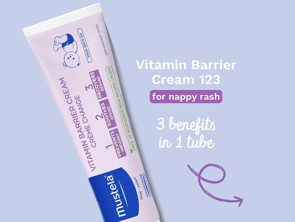 Mustela Vitamin Barrier Skin Discomfort 1-2-3 Cream 100ml