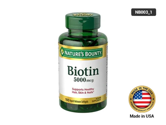 Natures Bounty Biotin 5000mcg 150 Softgels