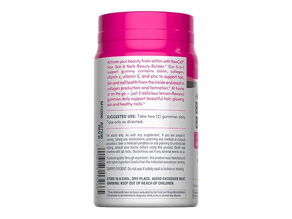 NeoCell Hair, Skin & Nails Beauty Builder – Collagen, Biotin & Vitamin C 60 Gummies