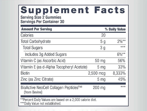 NeoCell Hair, Skin & Nails Beauty Builder – Collagen, Biotin & Vitamin C 60 Gummies