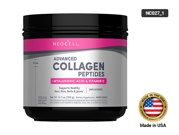 Neocell Advance Collagen Peptides + Hyaluronic Acid & Vitamin C Unflavored Powder 390g