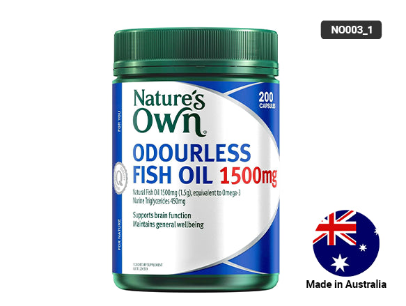 Natures Own Odourless Fish Oil 1500mg 200 Capsules in Sri Lanka
