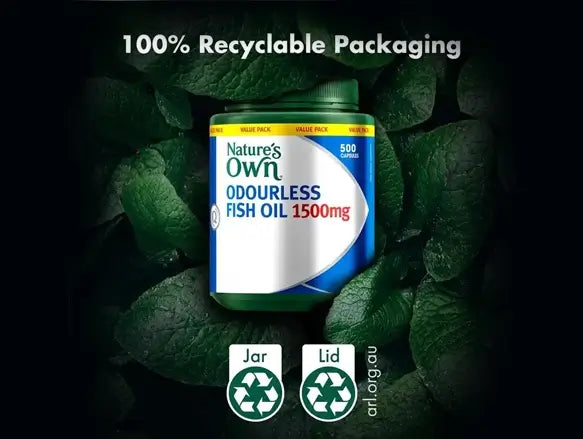 Natures Own Odourless Fish Oil 1500mg 500 Capsules