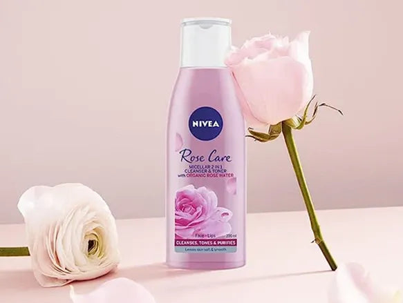 Nivea Rose Care Micellar 2 in 1 Cleanser and Toner with Organic Rose Water 200ml