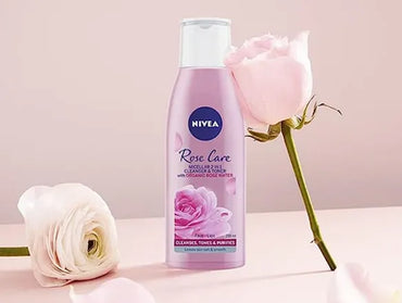 Nivea Rose Care Micellar 2 in 1 Cleanser and Toner with Organic Rose Water 200ml