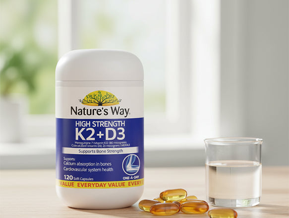 Natures Way High Strength K2 + D3 120 Soft Capsules
