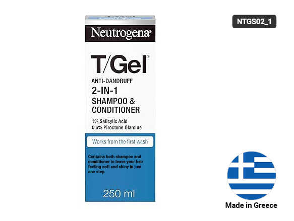 Neutrogena T/Gel Anti-Dandruff 2 in 1 Shampoo and Conditioner 250ml - GREECE - 3574661450773 in Sri Lanka