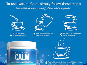 Natural Calm Magnesium Powder Original Unflavored 226g - USA in Sri Lanka