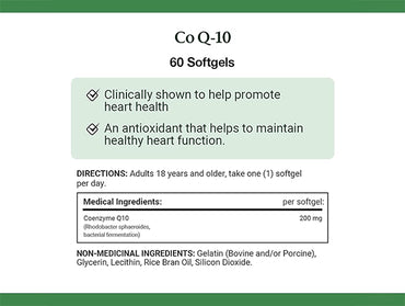 Natures Bounty Co-Q10 200mg 60 Softgels - CANADA in Sri Lanka