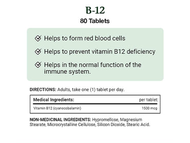 Natures Bounty Time Release B-12 1500mcg 80 Tablets - CANADA in Sri Lanka