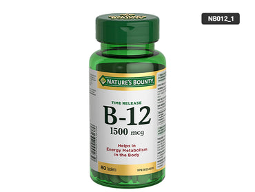 Natures Bounty Time Release B-12 1500mcg 80 Tablets in Sri Lanka