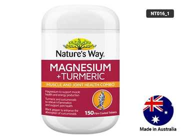 Natures Way Magnesium + Turmeric Muscle and Joint Health combo 150 Tablets in Sri Lanka