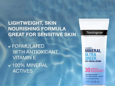 Neutrogena Mineral Ultra Sheer Dry-Touch Lotion SPF30 88ml - CANADA in Sri Lanka