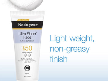 Neutrogena Ultra Sheer Face Lotion Sunscreen SPF 50 88ml - AUSTRALIA in Sri Lanka