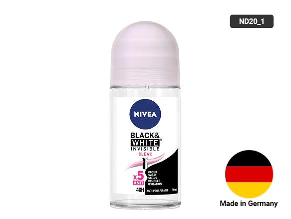 Nivea Black & White Invisible Clear Anti-Perspirant Roll-On 50ml - GERMANY in Sri Lanka