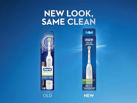 Oral-B Pro 100 Floss Action Battery Powered White Toothbrush - CANADA in Sri Lanka