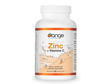 Orange Naturals Zinc + Vitamin C 90 Veg Capsules - CANADA in Sri Lanka