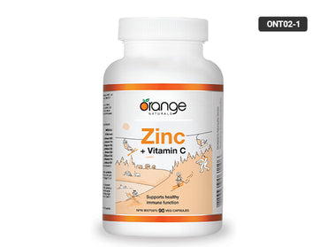 Orange Naturals Zinc + Vitamin C 90 Veg Capsules in Sri Lanka