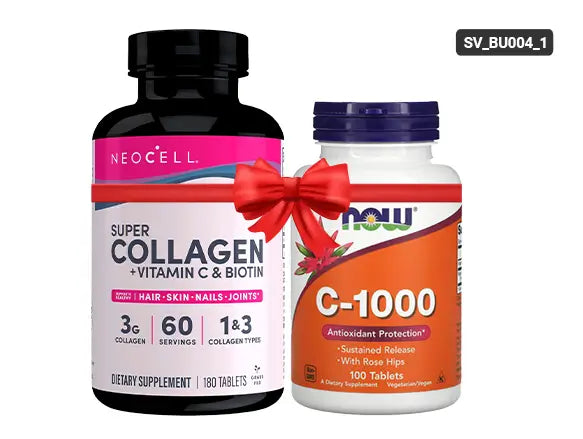 Neocell Super Collagen with Vitamin C & Biotin + Now Vitamin C-1000 Bundle - SV_BU004_1
