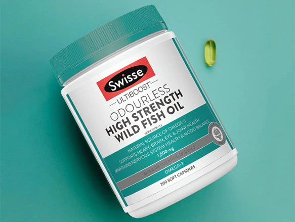 Swisse Ultiboost Odourless High Strength Wild Fish Oil 1500mg 200 Capsules