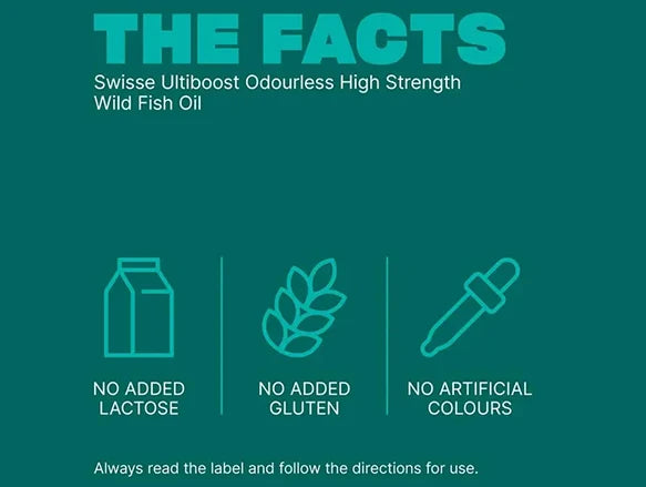 Swisse Ultiboost Odourless High Strength Wild Fish Oil 1500mg 200 Capsules